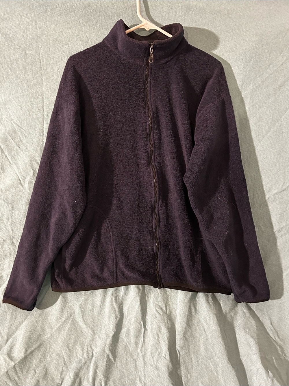 & Other Stories Plum Full-Zip Utility Fleece Jacket